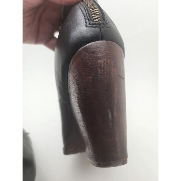 Kork-Ease Castaneda Women's 8.5 Black Leather Heeled Bootie - Picture 11 of 13